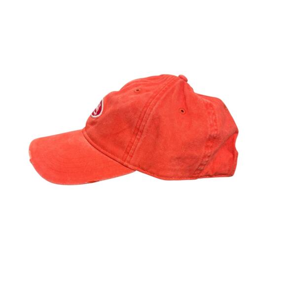 NWT! Von Dutch Distressed Denim Adjustable Dad Cap in Orange - One Size - Picture 3 of 7
